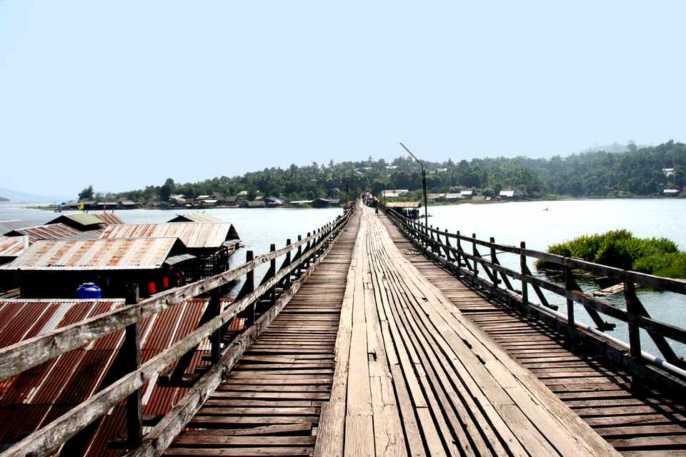 Sangklaburi, pont de bois